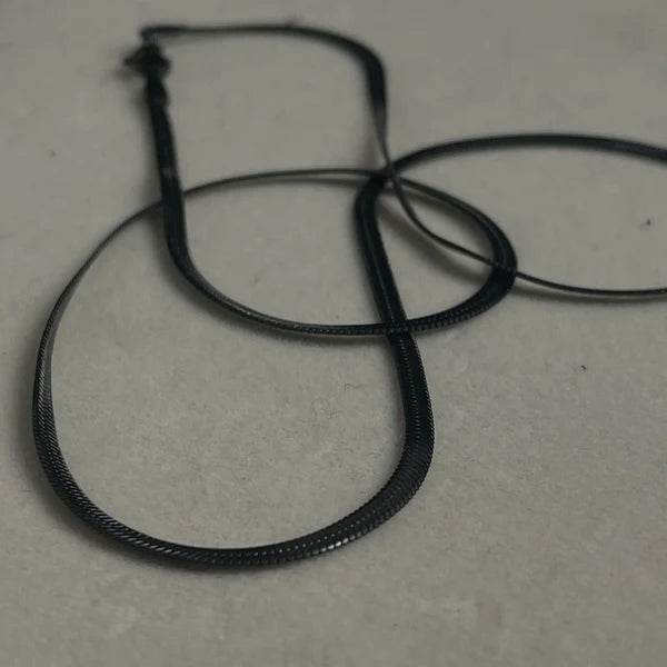 3mm Black Flat Snake Neck Chain