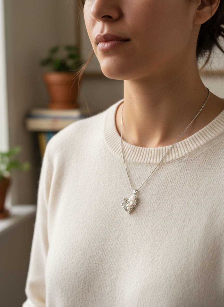 Delicate Silver Flower Drop Necklace – Timeless Bridal & Party Jewelry for Women