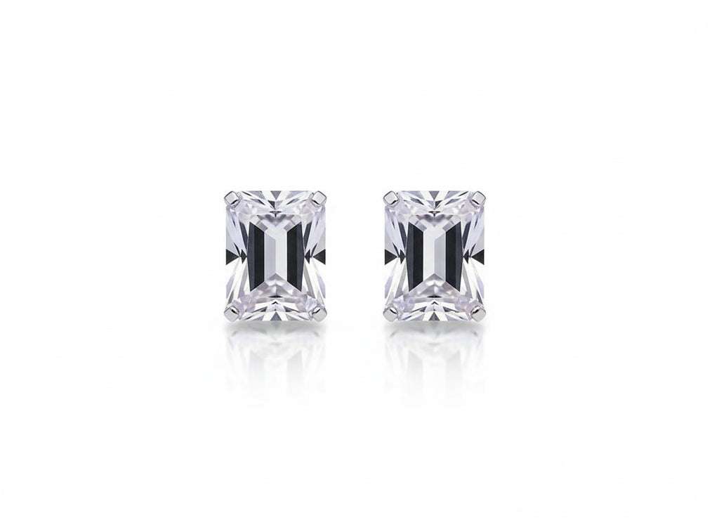 Large White Rhinestone Stud Earrings – Luxury Crystal Statement Jewelry for Women