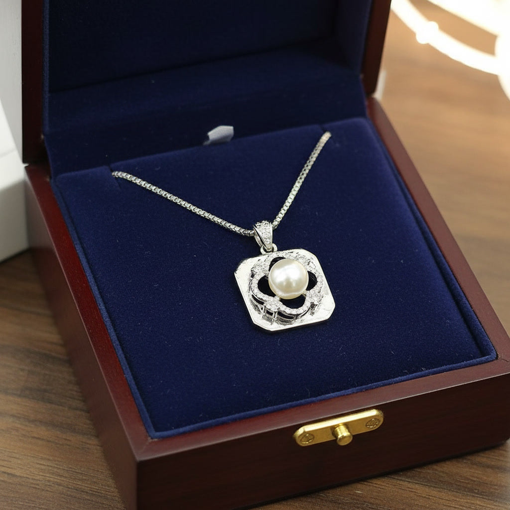 Minimalist Silver Pearl Pendant Necklace – Everyday Elegant Jewelry for Women